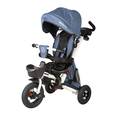 Велосипед детский "Shark", трехколесный, с мягким сиденьем и капюшоном, синий Maxiscoo