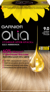 Краска для волос Garnier Olia "Очень светло-русый" тон 9.0