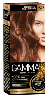 Краска для волос SVOBODA GAMMA Perfect color золотисто-каштановый 7,37, 50гр