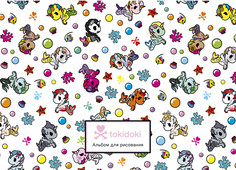 Вселенная tokidoki. Единорожки. Альбом для рисования (формат А4, офсет 160 гр., 50 страниц Эксмо