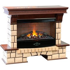 Электрокамин RealFlame Stone, коричневый/бежевый