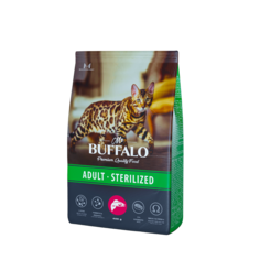 Сухой корм для кошек Mr.Buffalo ADULT STERILIZED, с лососем, 0.4кг