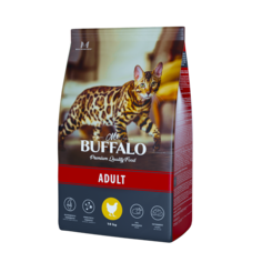 Сухой корм для кошек Mr.Buffalo ADULT, курица, 10кг