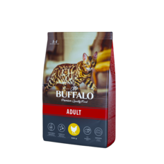 Сухой корм для кошек Mr.Buffalo ADULT, курица, 0.4кг