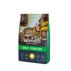 Сухой корм для кошек Mr.Buffalo ADULT STERILIZED, курица, 0.4кг