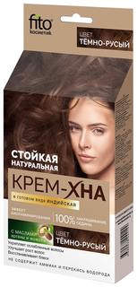 Краска для волос Фитокосметик Крем-Хна Индийская в готовом виде Темно русый Fitoкосметик