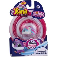 Мягкая игрушка Хома Дома 1Toy хомячок голуб, роз. в полоску Т21542