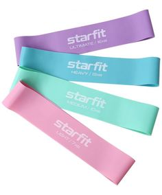 Фитнес-резинки Starfit Core Es-203 латекс, комплект пастель, 4 шт