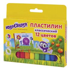 Пластилин классический ЮНЛАНДИК-ЖИВОПИСЕЦ, 12 цв, 240 г, Юнландия 105029