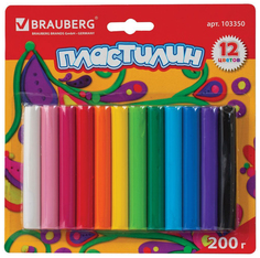 Пластилин Brauberg 103350 12 цветов 200 грамм Пифагор
