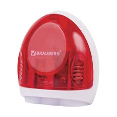 Точилка BRAUBERG "Tern" с контейнером, пластиковая, овальная, 3 отверстия, цвет ассорти Greenwich Line