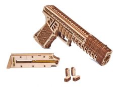 Сборная модель из дерева Wood Trick Пистолет Защитник