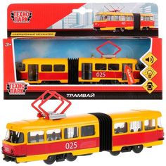 Трамвай с гармошкой игрушечный Технопарк 19 см SB-18-01WB(IC)