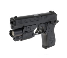 Пневматический пистолет с лазерным прицелом, с фонариком, с пульками 100000239 Shantou Gepai