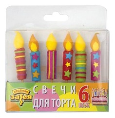 Свеча для торта Amskan Свечи на пиках для торта 6 шт.