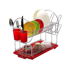 Сушилка для посуды 2-х ярусная Mayer&Boch 23217 Красный