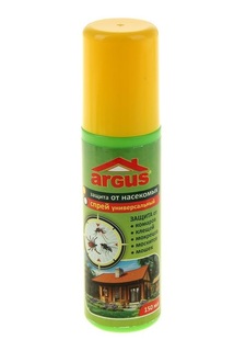 Лосьон-спрей Argus от комаров, клещей, мошек, москитов, мокрецов, слепней, 150 мл, A13