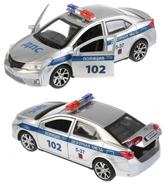 Машинка Технопарк – Toyota Corolla Полиция, 12 см., открываются двери и багажник