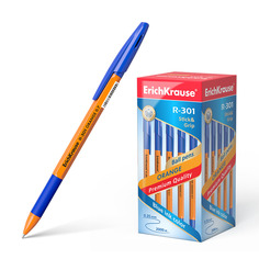 Ручка шариковая ErichKrause® R-301 Orange Stick&Grip 0.7, синий в коробке 50 шт