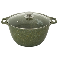 Кастрюля литая 4,0л Trendy style malachite KUKMARA Кукморский завод Металлопосуды