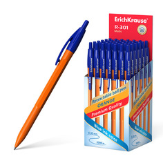 Ручка шариковая автоматическая ErichKrause® R-301 Orange Matic 0.7, синий в коробке 50 шт