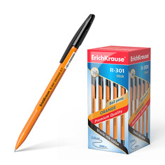 Ручка шариковая ErichKrause® R-301 Orange Stick 0.7, черный в коробке 50 шт