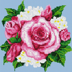Алмазная мозаика Белоснежка «Розовые розы» Полная выкладка, 30х30 см, квадратные стразы