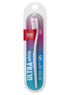 Зубная щетка, SPLAT, Professional Ultra White, мягкая, розовая, 28г