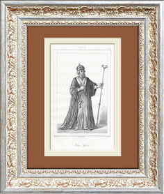 Гравюра Греческий епископ, 1838 г. Rarita