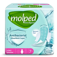 Гигиенические антибактериальные прокладки Molped "Antibac Long", 7 штук