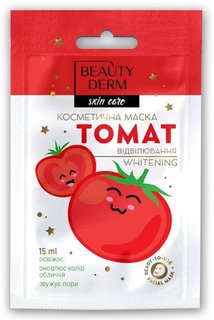 Маска косметическая кремовая для лица BEAUTYDERM томат отбеливание, 15 мл
