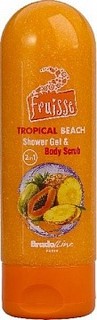 Скраб + гель для душа Fruisse, Tropical Beach, 200 мл