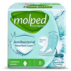 Гигиенические антибактериальные прокладки Molped "Antibac Normal", 8 штук