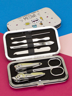 Набор для маникюра Mihi-Mihi Котик. This Summers Gonna Be Meow, серый