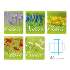 Тетрадь общая Альт® А5 165 х 203 мм ВЕСЕННИЕ ЦВЕТЫ 48 л клетка 7-48-251 обложка в ассорт