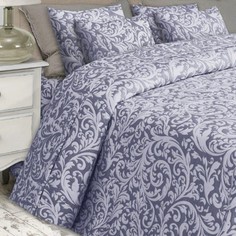 Покрывало жаккард "Айрис" МЛ Премиум 200x220 2 наволочки 40x40 Navy MONA LIZA