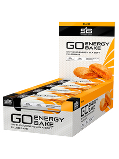 Углеводный энергетический батончик SiS с начинкой GO Energy BAKE, 12шт по 50г (Апельсин)
