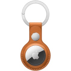Брелок Apple AirTag Leather Key Ring Golden Brown (MMFA3ZM/A)