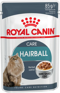 Влажный корм для кошек ROYAL CANIN Hairball Care, для вывода шерсти, соус, 12шт по 85г