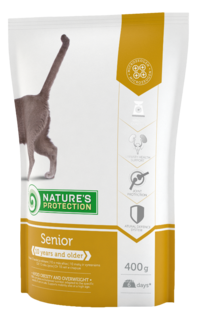 Сухой корм для кошек Nature’s Protection Senior, домашняя птица, 0.4кг