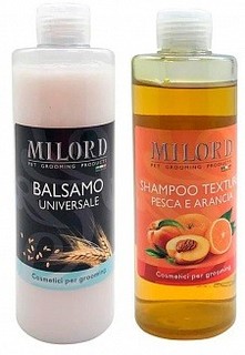 Набор для собак и кошек Milord шампунь "Персик и апельсин"+ бальзам "Universale"