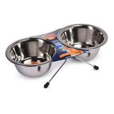 Подставка для кошек и собак с двумя металлическими мисками Nobby, 2х0,35 л