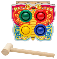 Деревянная стучалка "Бабочка", цветная Woodland (Сибирский сувенир)