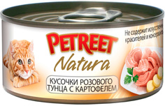 Влажный корм для кошек Petreet Natura , с тунцом и картофелем, 12шт, 70г