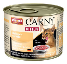 Влажный корм для кошек Animonda CARNY KITTEN , коктейль с мясом домашней птицы, 200г