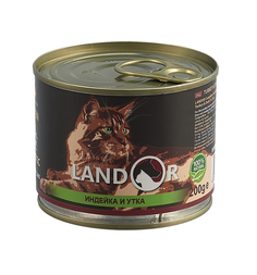 Влажный корм для кошек Landor KITTEN , индейка, утка, 12шт, 85г