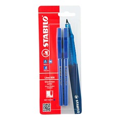 Ручки шариковые Stabilo Liner 808 синие 0,3 мм 2 шт
