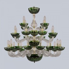 Подвесная люстра Ivele Crystal 1309/16+8+4/300/3d G Cl/Clear-Green/H-1J