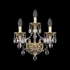 Хрустальное настенное бра 16115B/2+1/165 G Bohemia Ivele Crystal