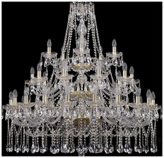 Люстра подвесная Bohemia Ivele Crystal 1413/20+10+5/400/XL-158/3d/G